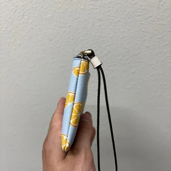 🍊COACH Blue Orange Slice Wristlet - Picture 4 of 7